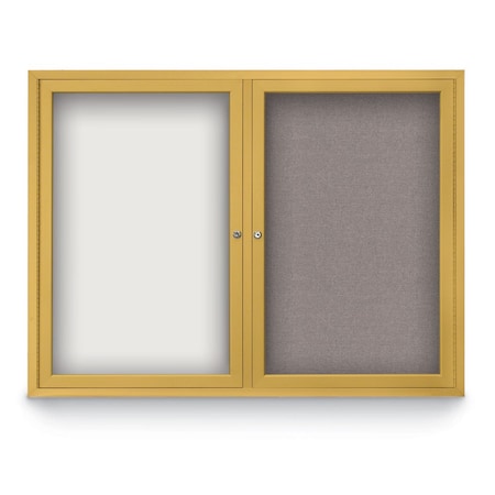 United Visual Products Corkboard, Rubber Backing/Brnz, 72" X 36" UV407-BRONZE-RUBBER